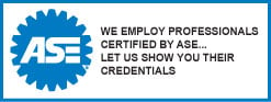 ASE - We employ professionals certified by ASE